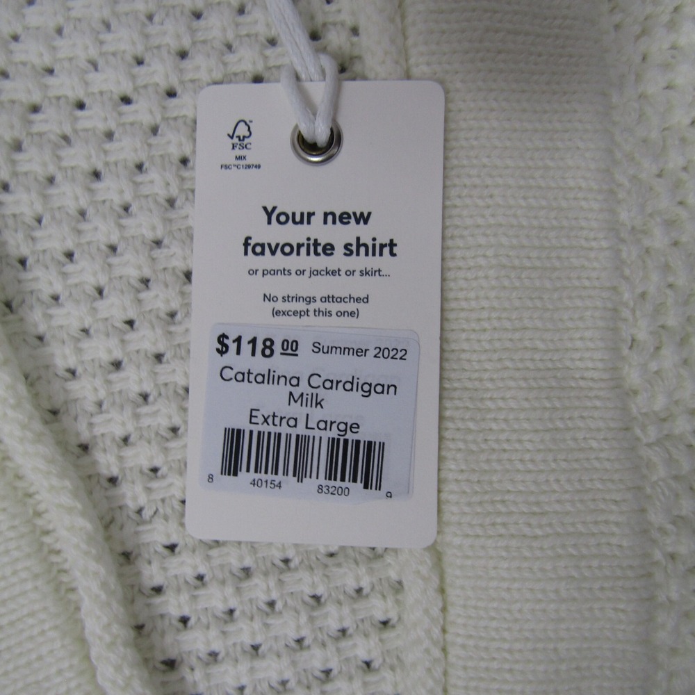 Marine Layer NEW NWT Womens XL Ivory White Catalina Cardigan Sweater - Picture 2 of 5